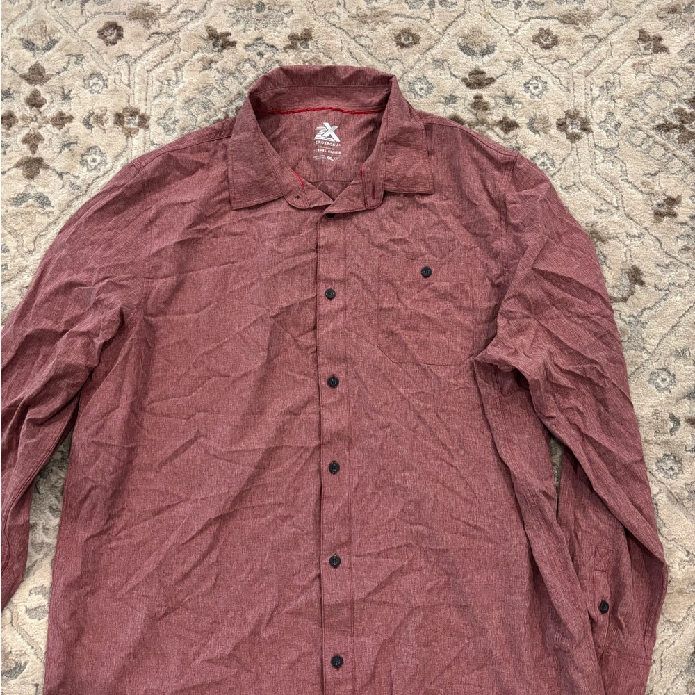 Red Button-Up Shirt